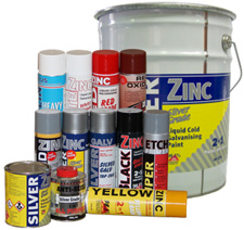 anti rust coatings -  silver zinc - liquid zinc - black zinc - anti seize